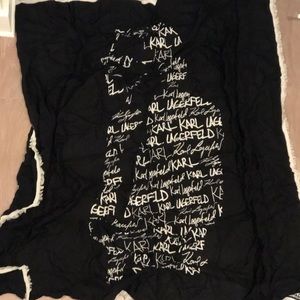 Karl Lagerfeld Script Square Scarf